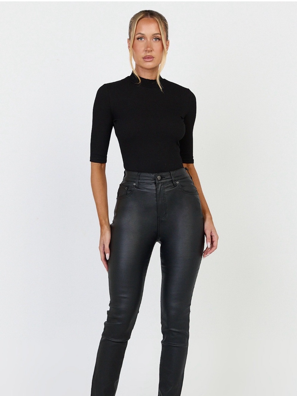 Meshki Ada coated jeans
